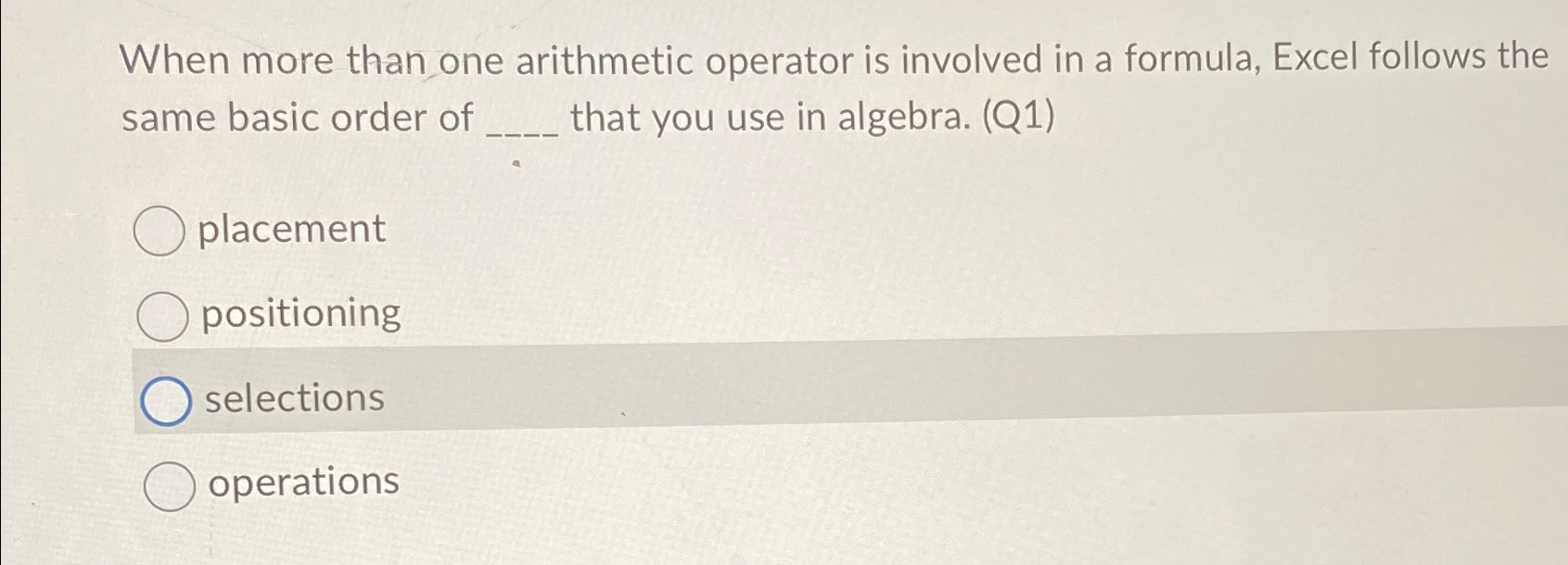When more than one arithmetic operator is