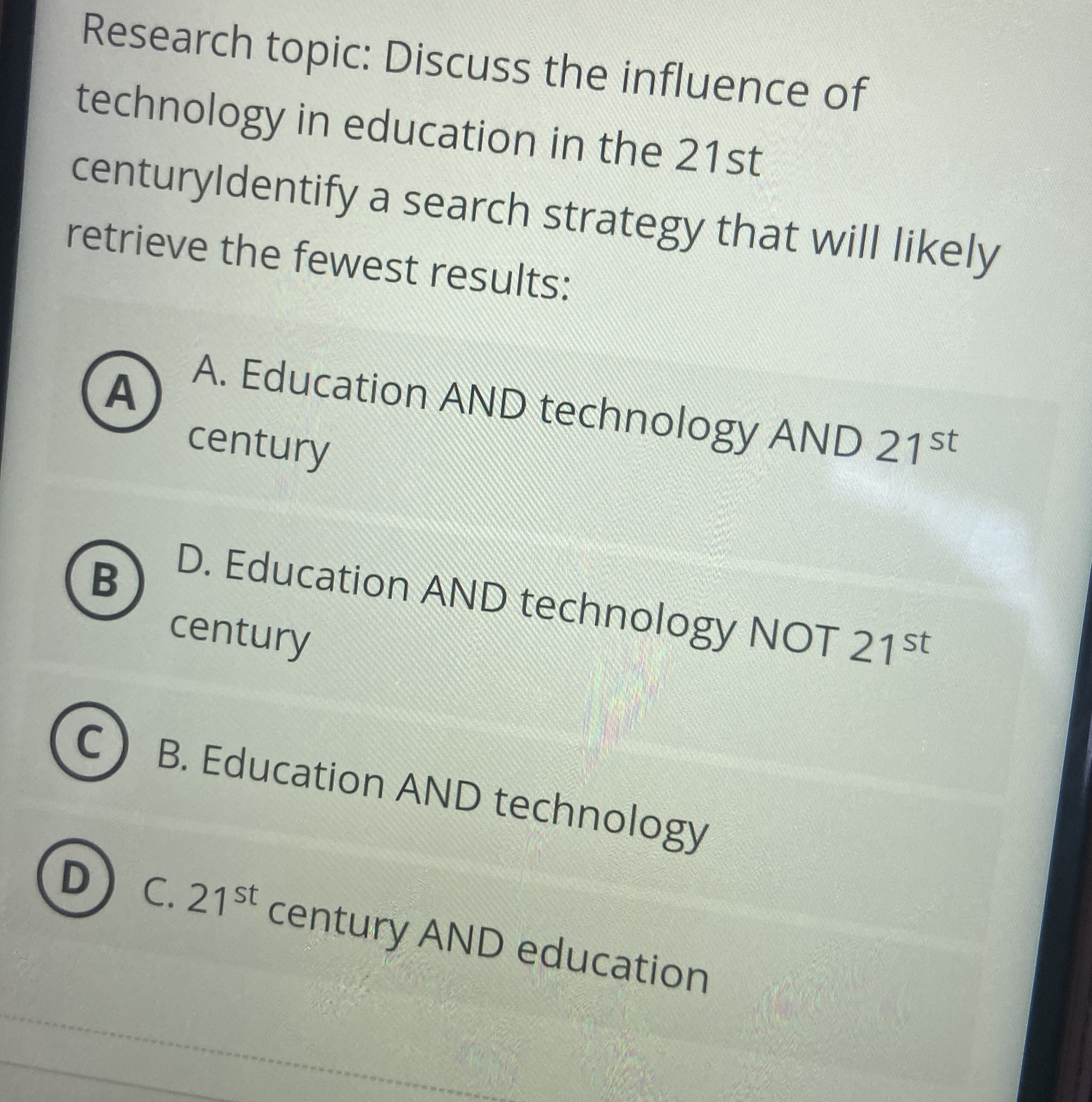 Research topic: Discuss the influence of