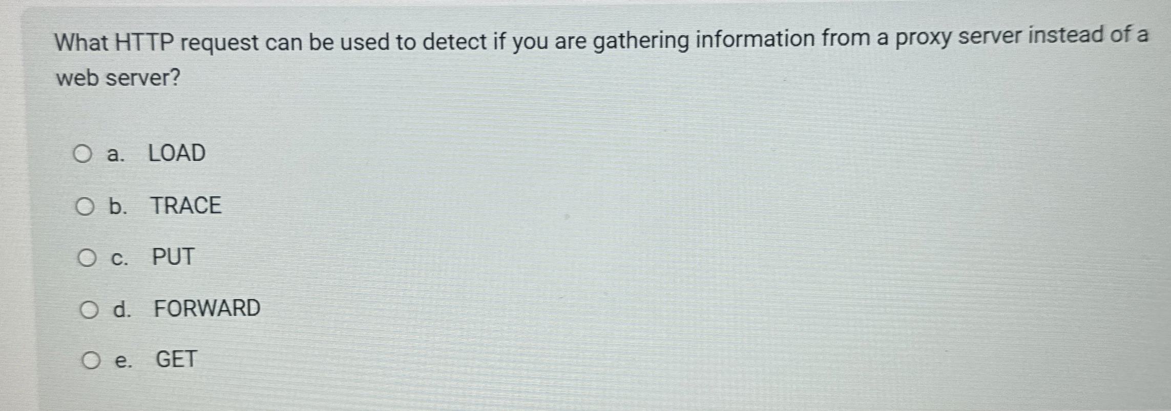 What HTTP request can be used to detect if you