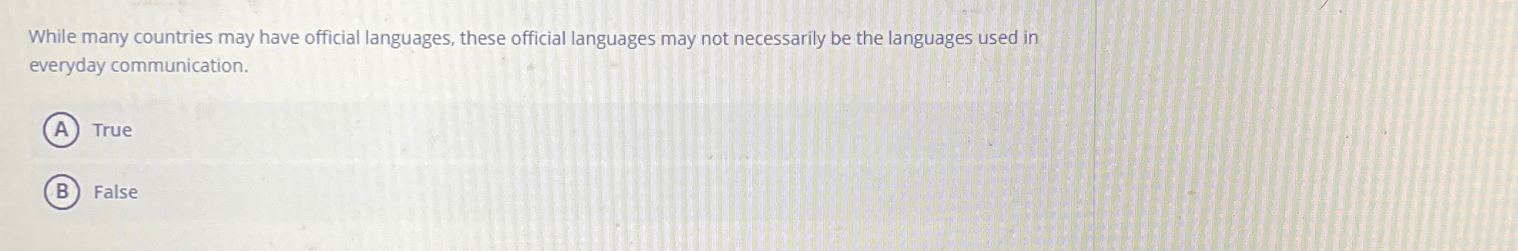 While many countries may have official languages,