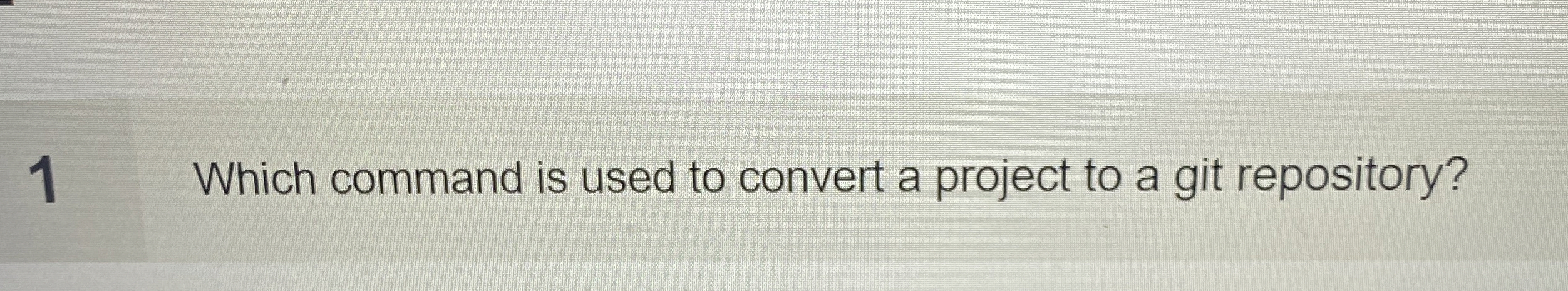 1 Which command is used to convert a project to a