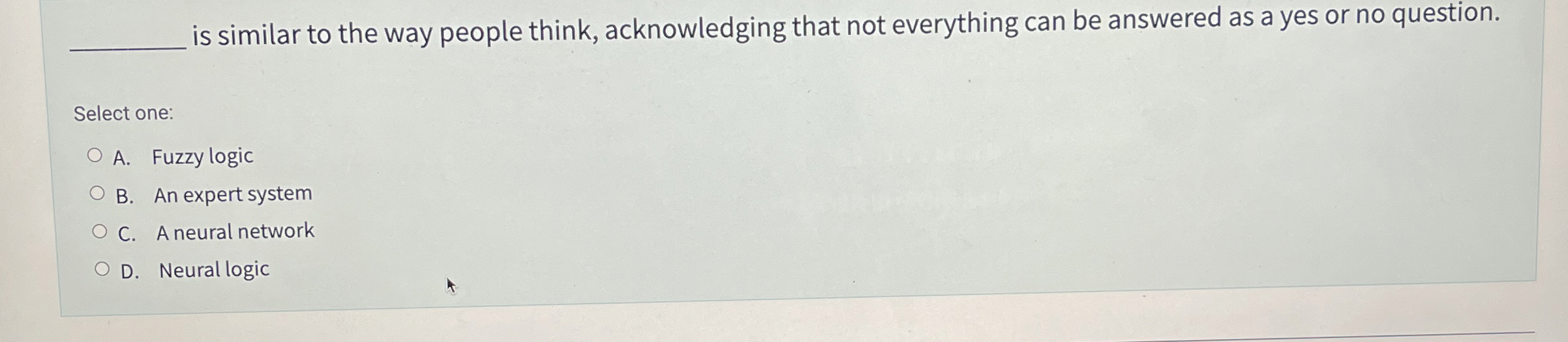 is similar to the way people think, acknowledging