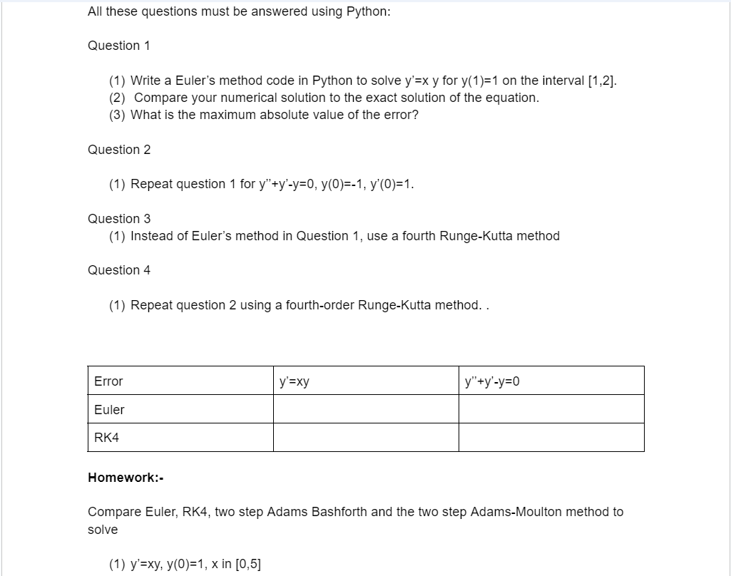 All these questions must be answered using