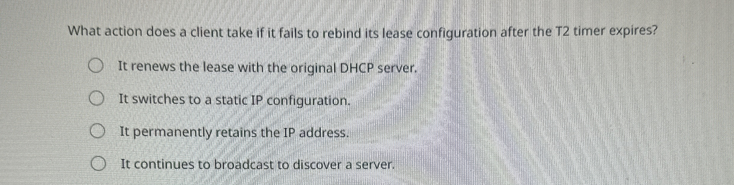What action does a client take if it fails to