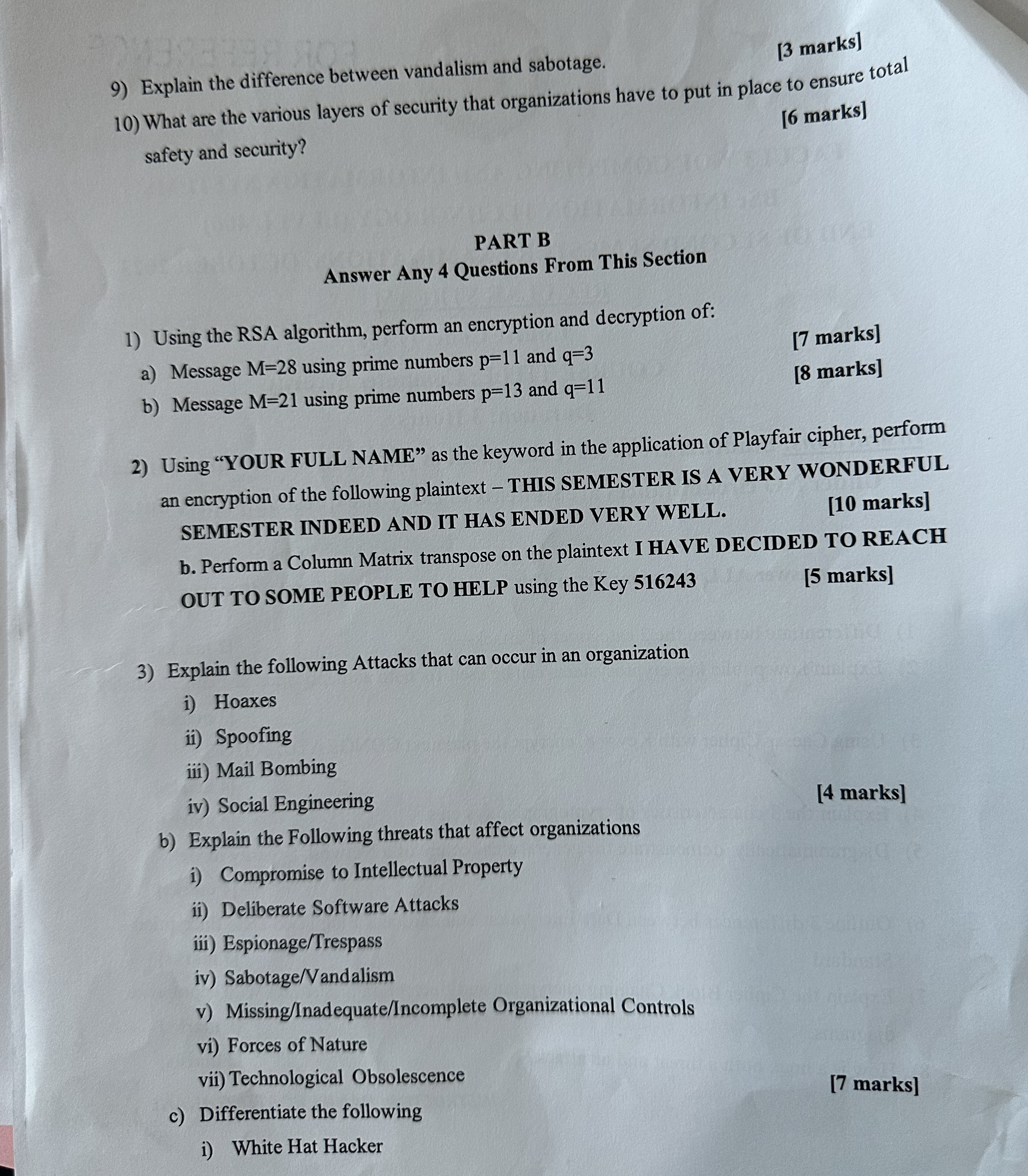 Explain the difference between vandalism and