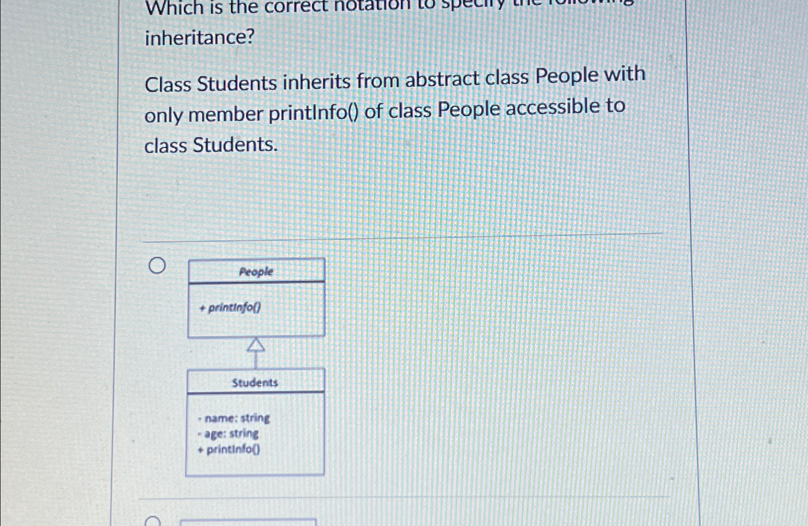 inheritance? Class Students inherits from