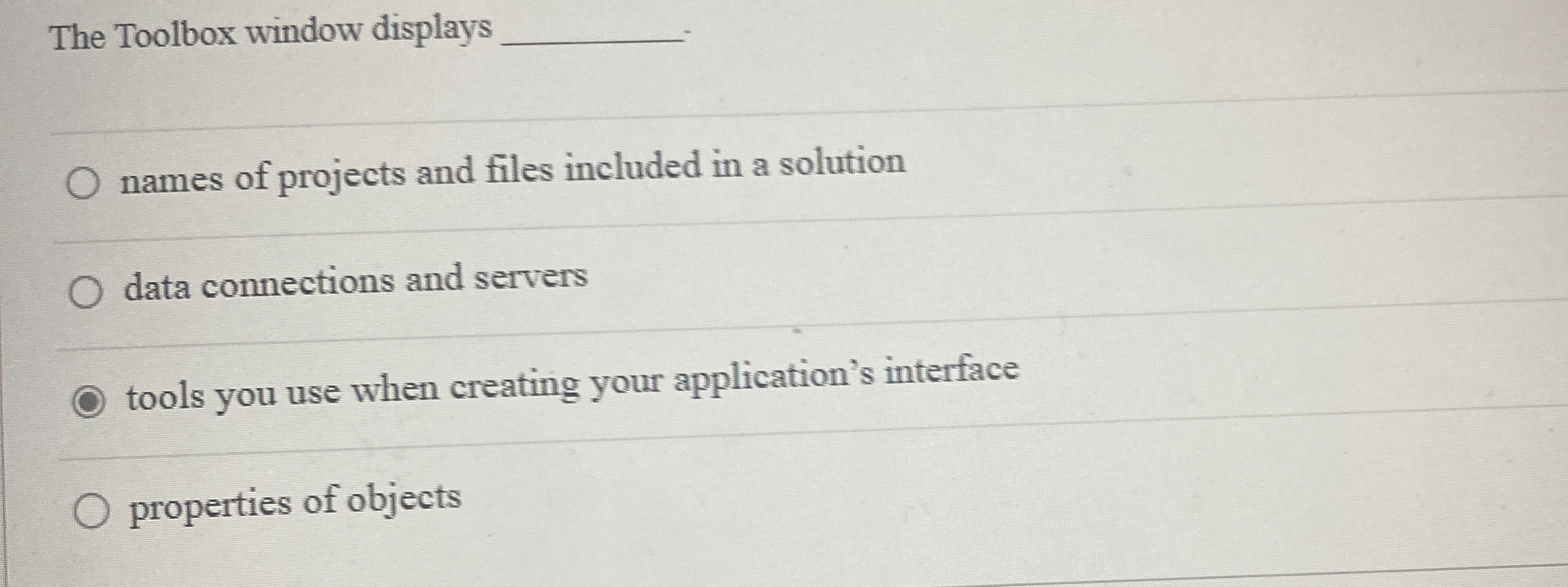 The Toolbox window displays q , names of projects
