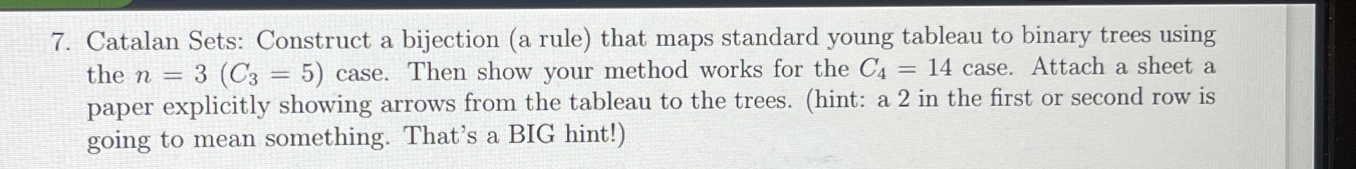 Catalan Sets: Construct a bijection ( a rule )