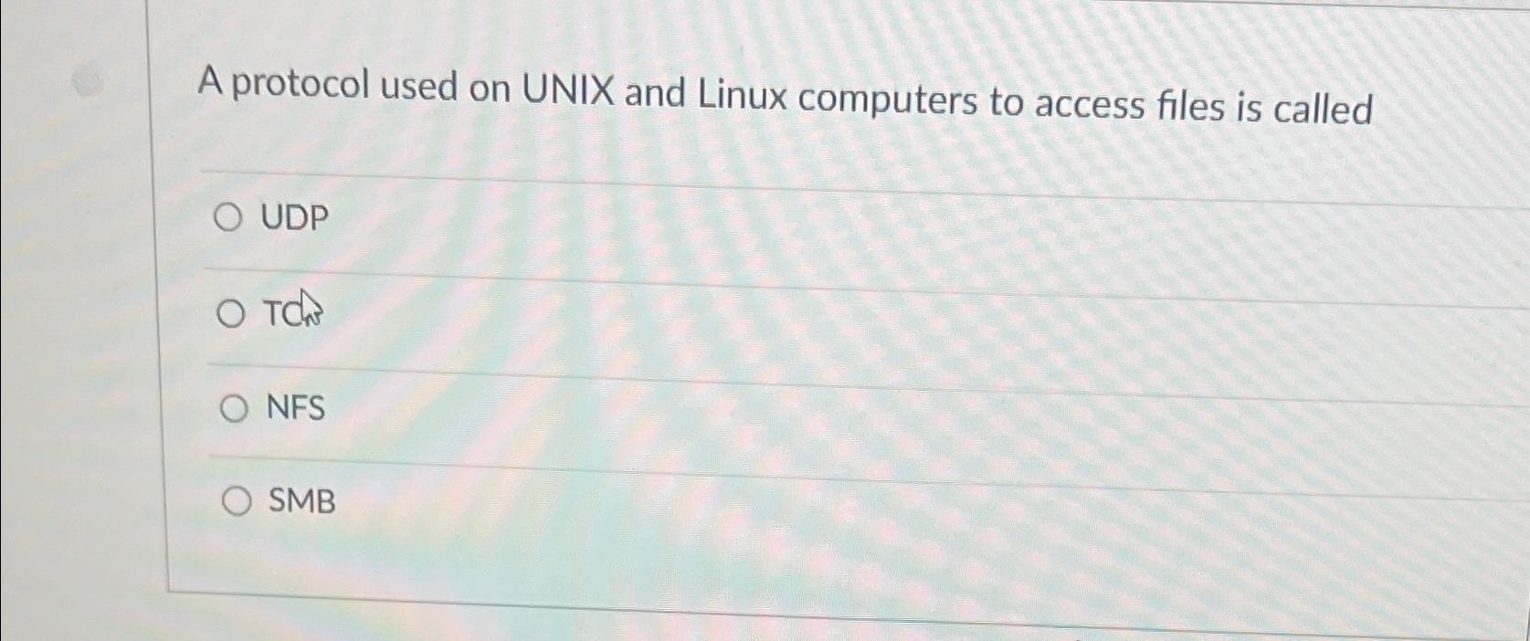 A protocol used on UNIX and Linux computers to