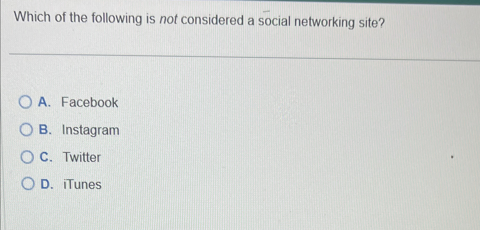 Which of the following is not considered a social