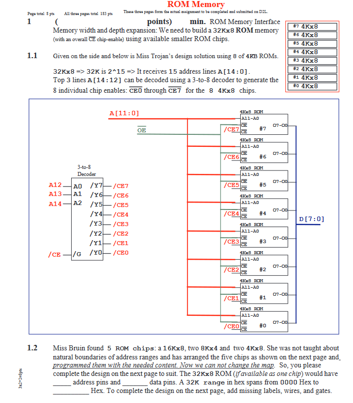 ROM Memory Page total 5 9 pts 1 . 3 Now, show to