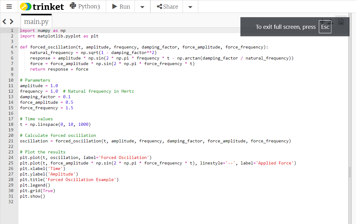 Inspect the interactive Python code below and
