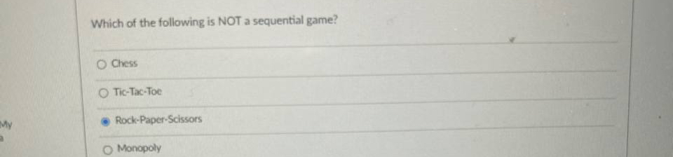 Which of the following is NOT a sequential game?