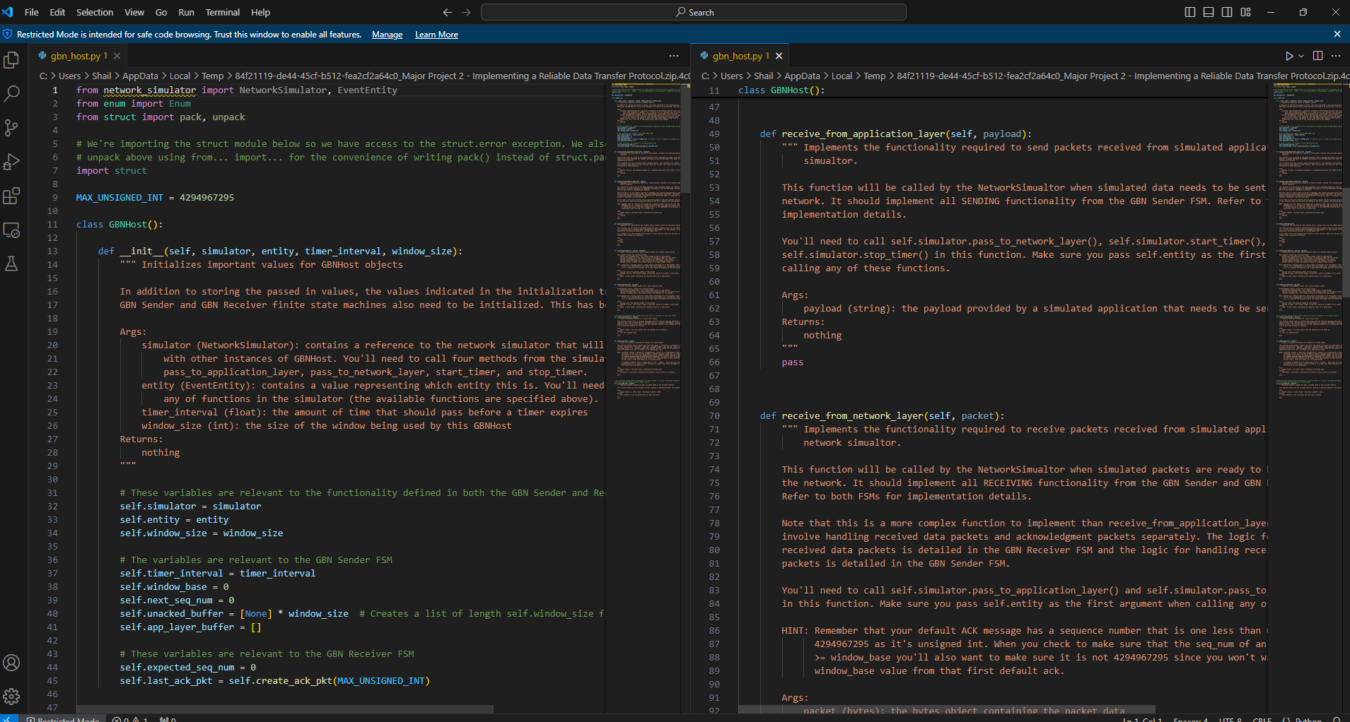 Please Implement all the methdos. I am uploading