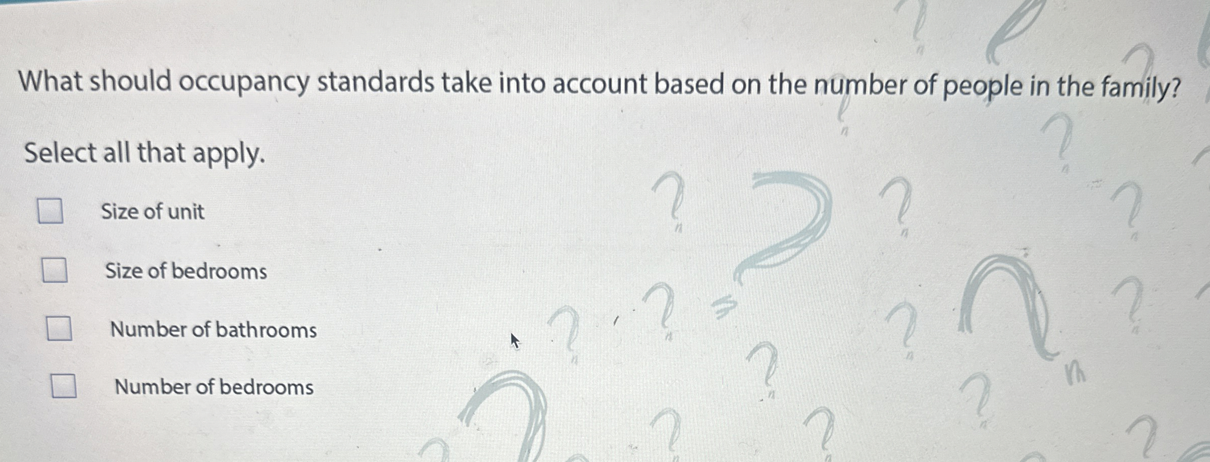 What should occupancy standards take into account