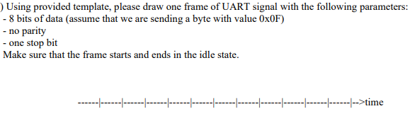 Using provided template, please draw one frame of