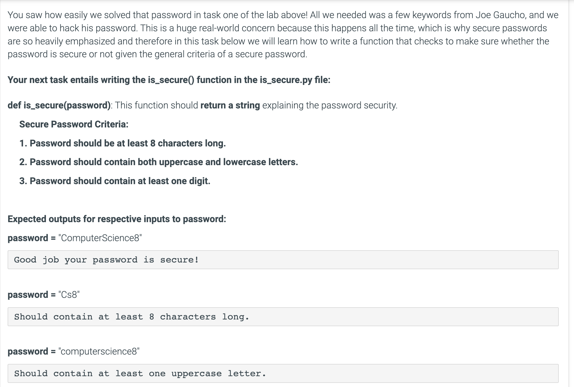 You saw how easily we solved that password in