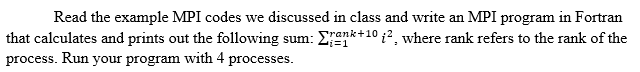 Read the example MPI codes we discussed in class