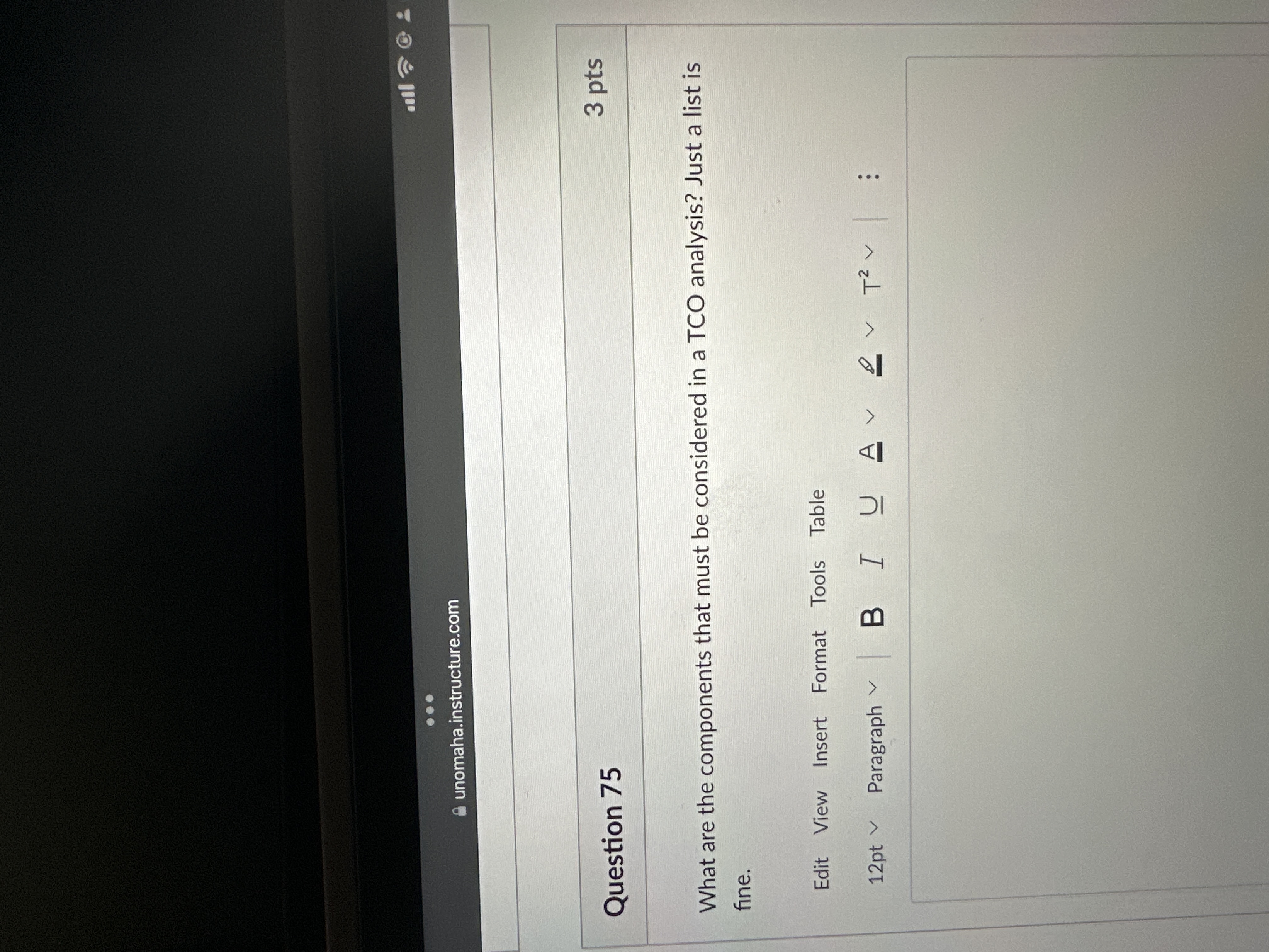 Question 7 5 What are the components that must be