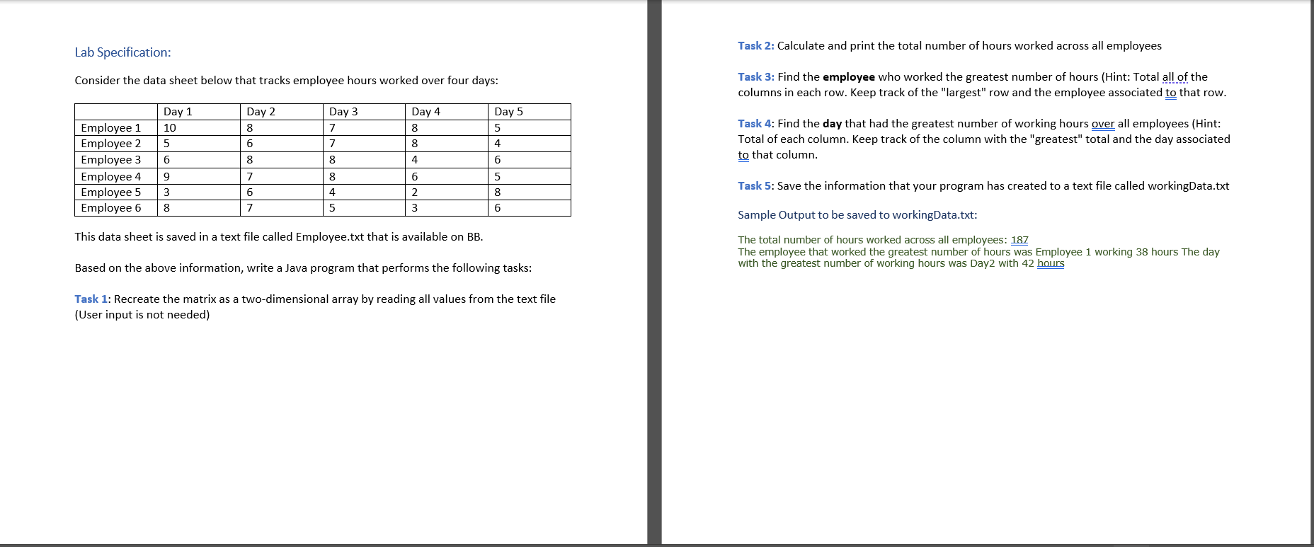 Task 2 : Calculate and print the total number of