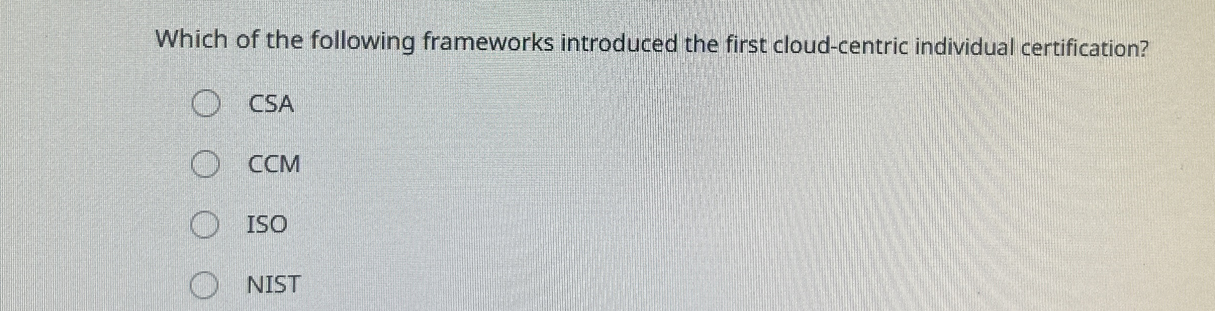 Which of the following frameworks introduced the