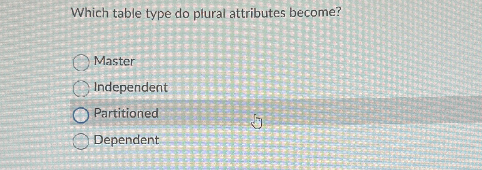 Which table type do plural attributes become?