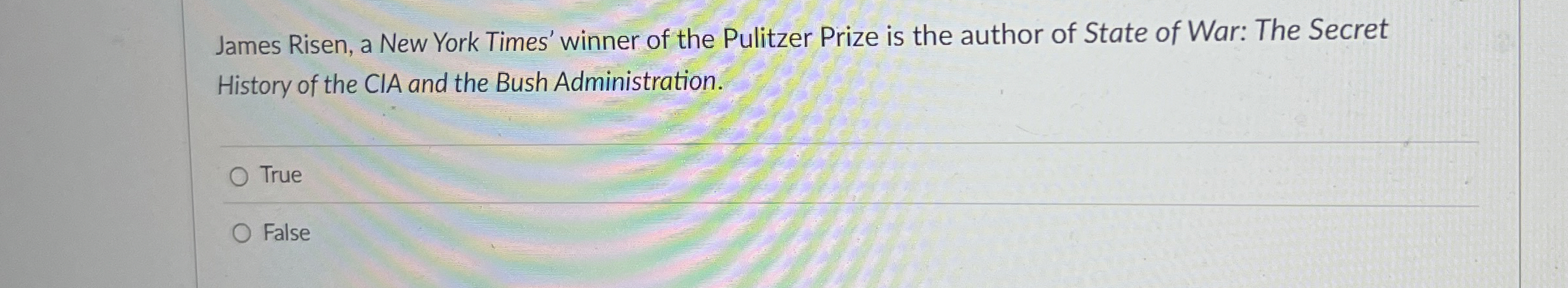 James Risen, a New York Times' winner of the