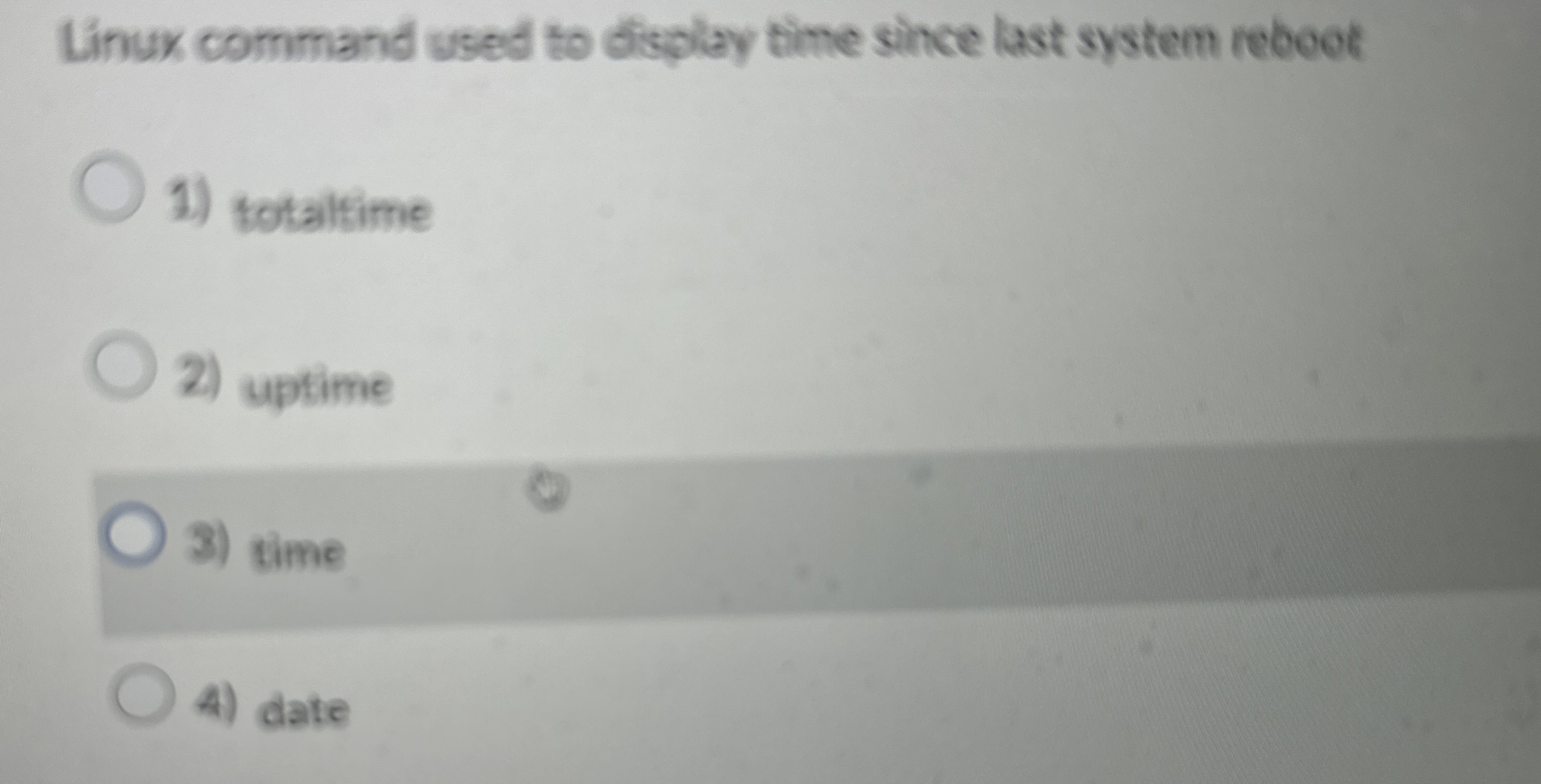 Linux command used to display time since last