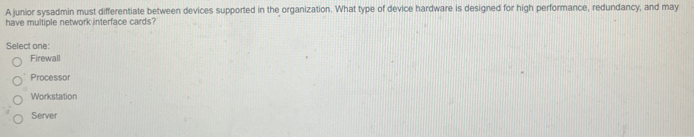 A junior sysadmin must differentiate between