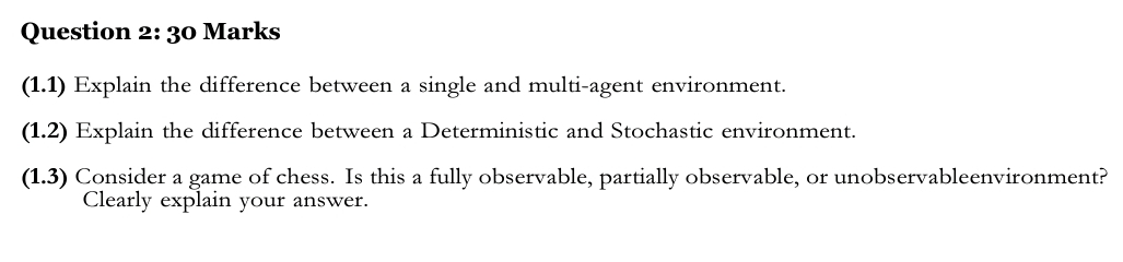 Question 2 : 3 0 Marks ( 1 . 1 ) Explain the