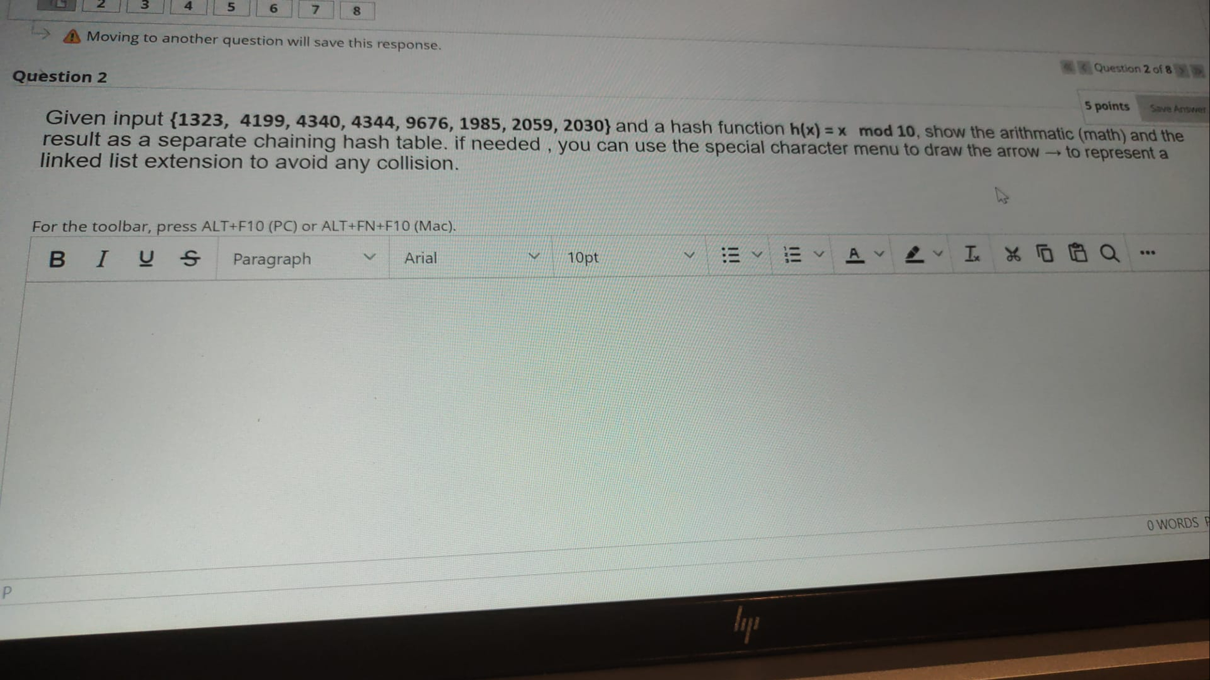 An in - place sort requires only a negligible