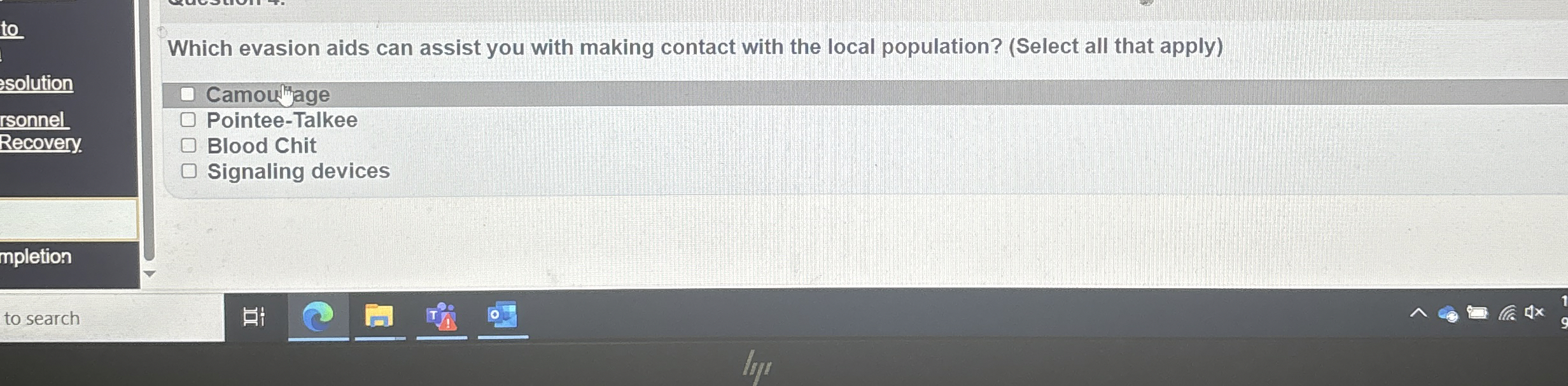 Which evasion aids can assist you with making