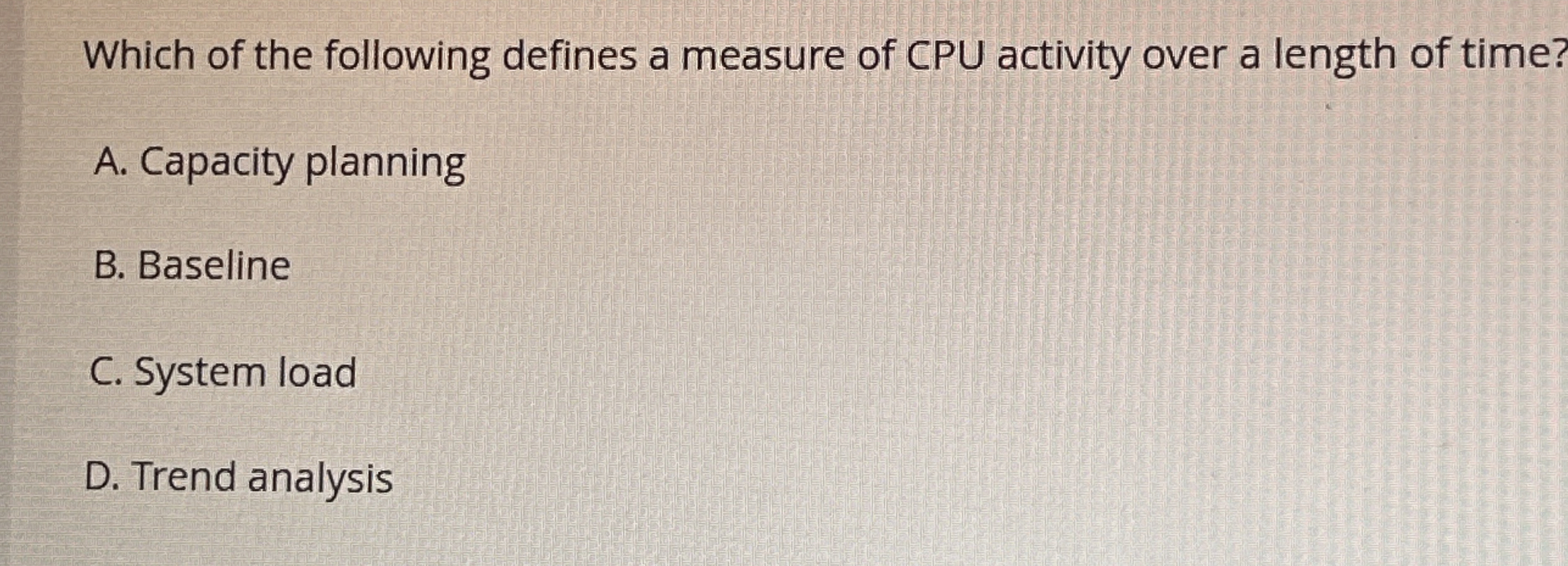 Which of the following defines a measure of CPU