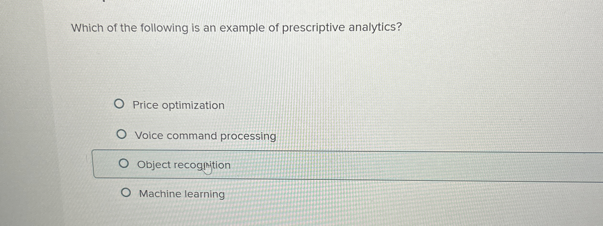 Which of the following is an example of