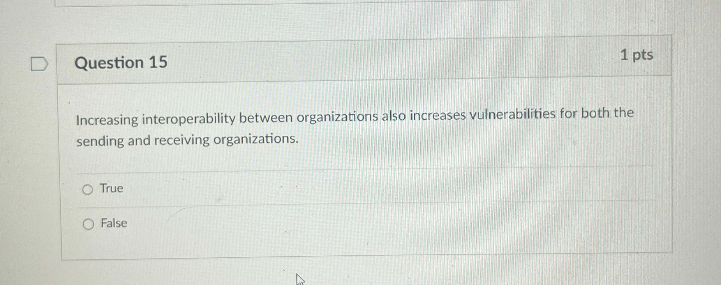 Question 1 5 1 p t s Increasing interoperability