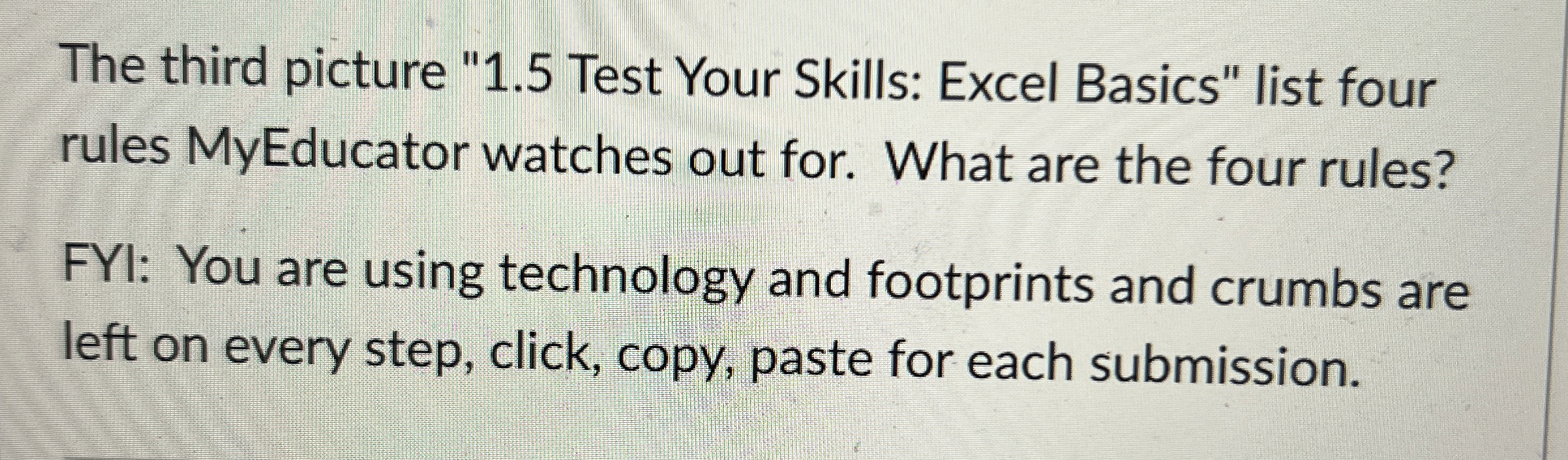 The third picture " 1 . 5 Test Your Skills: Excel