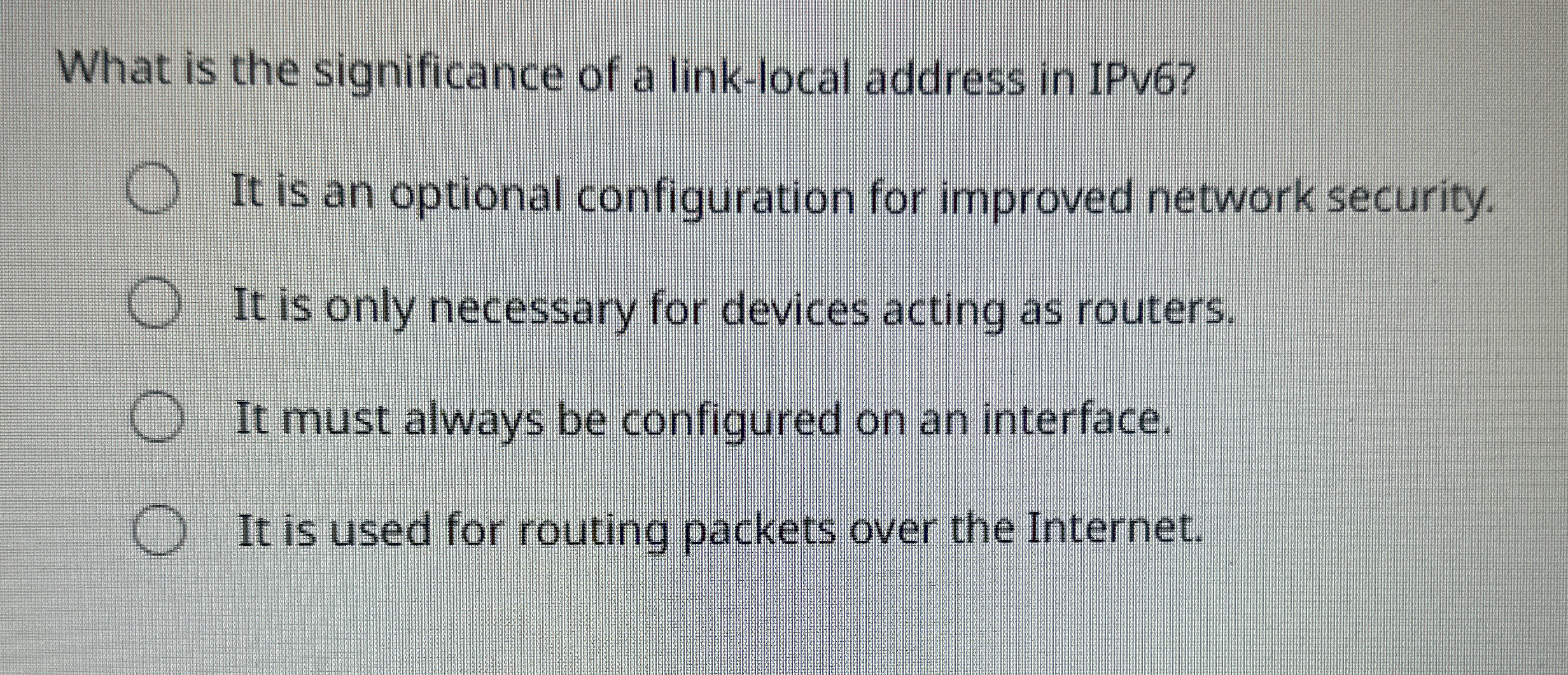 What is the significance of a link - local