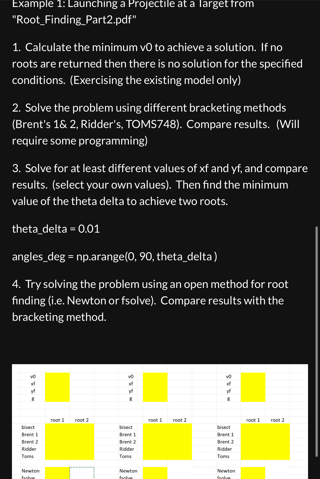 Example 1 : Launching a Projectile at a Target