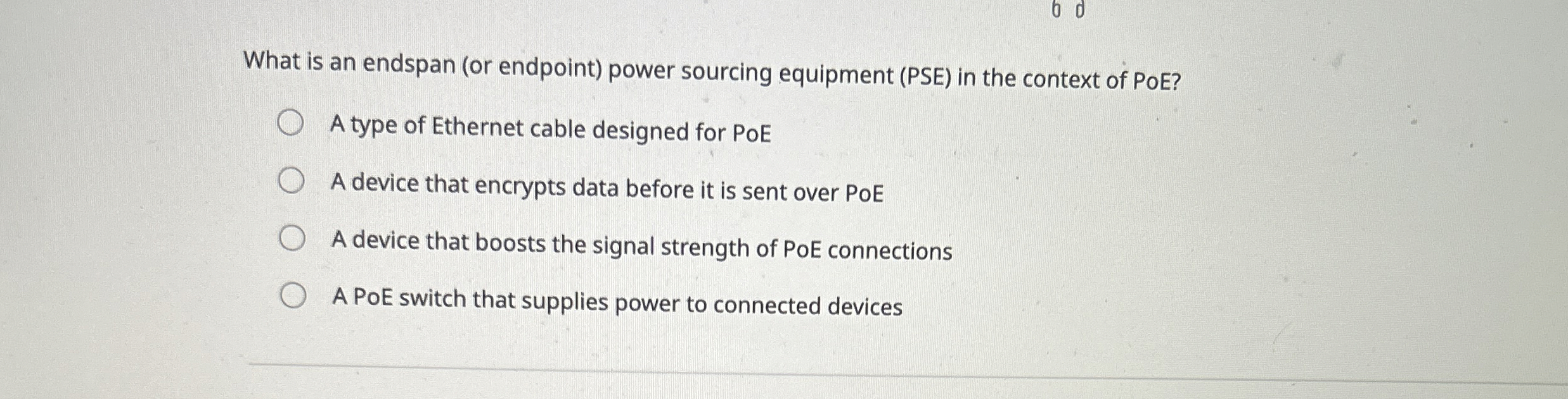 What is an endspan ( or endpoint ) power sourcing