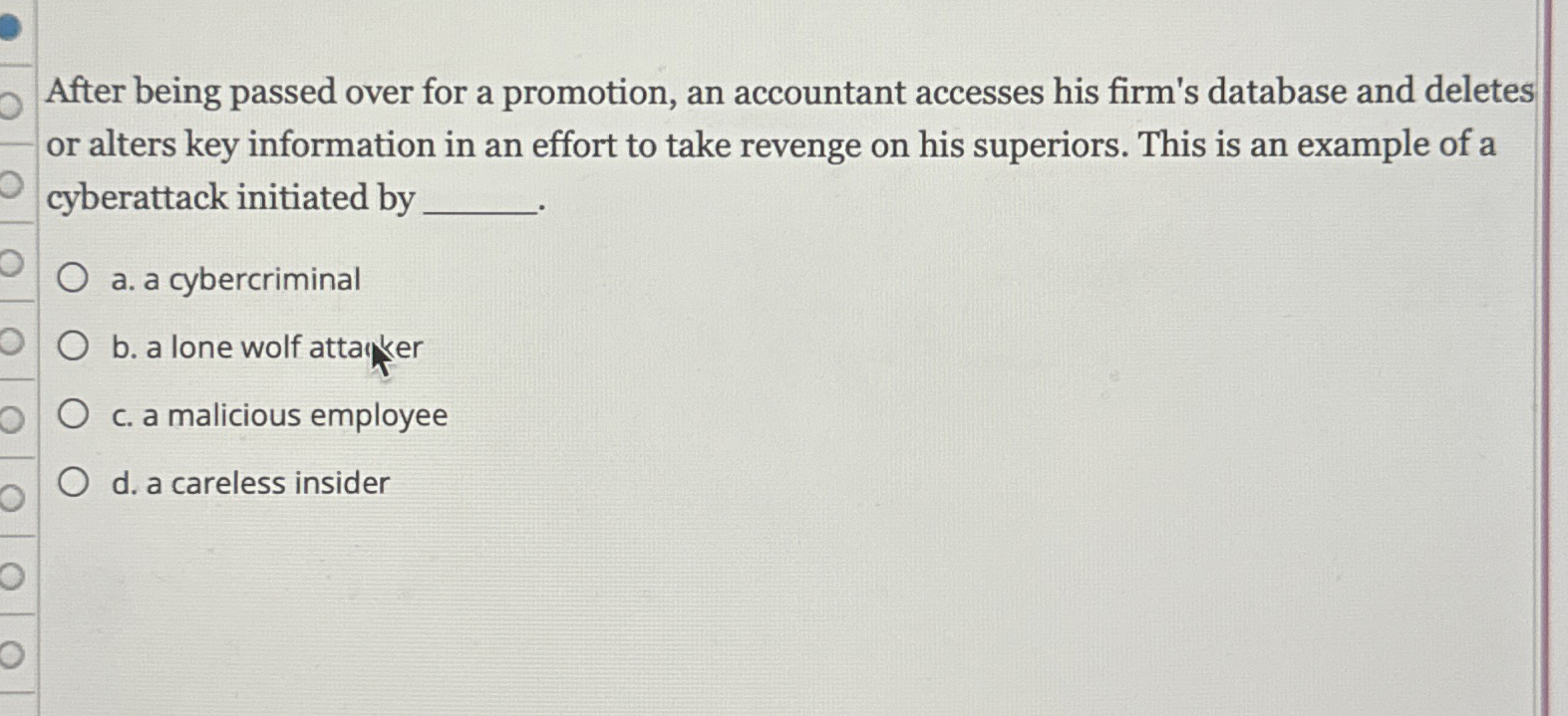 Which of the following activities does the USA