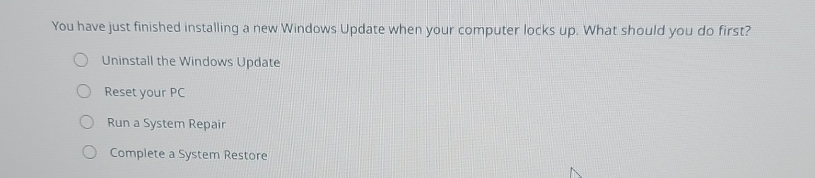 You have just finished installing a new Windows