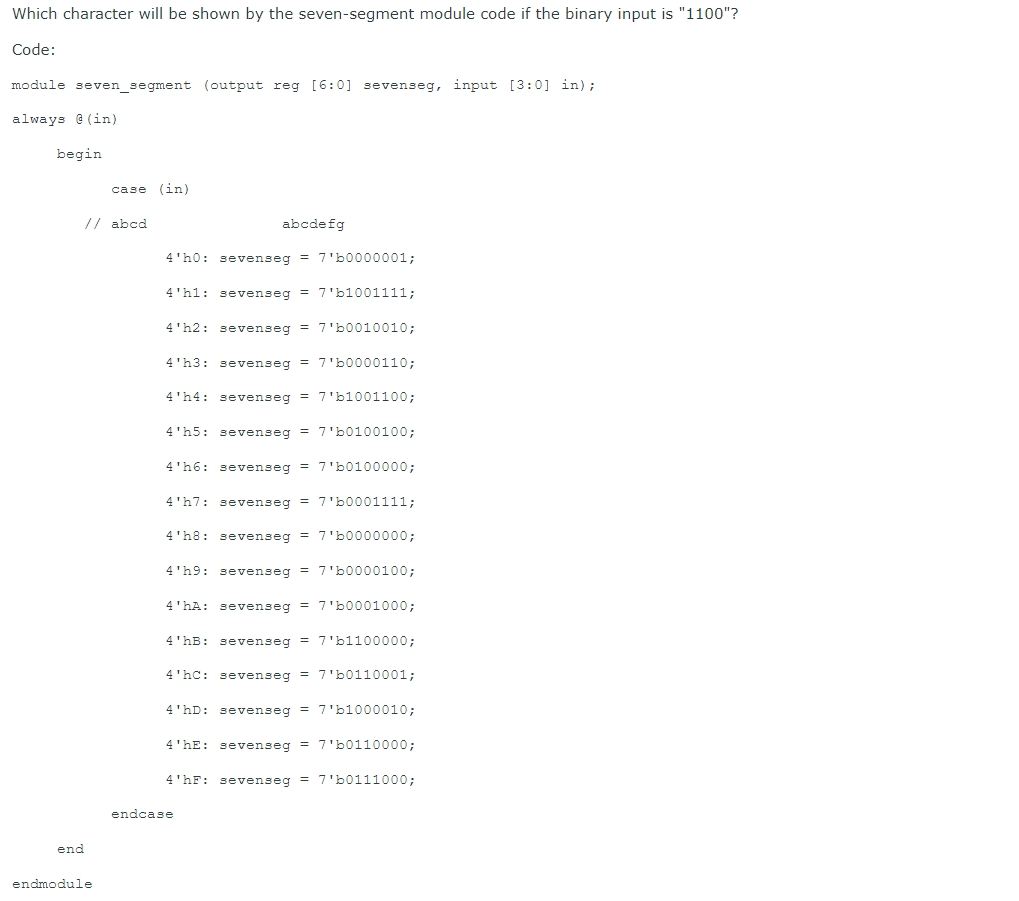 ddddWhich character will be shown by the seven -