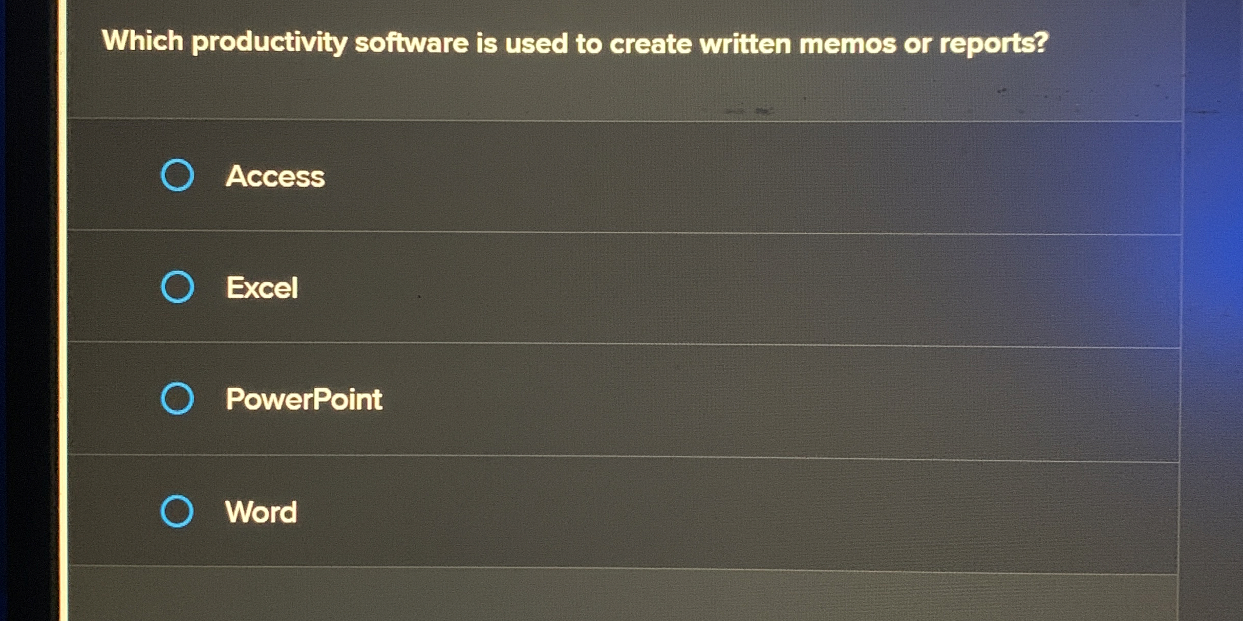 Which productivity software is used to create