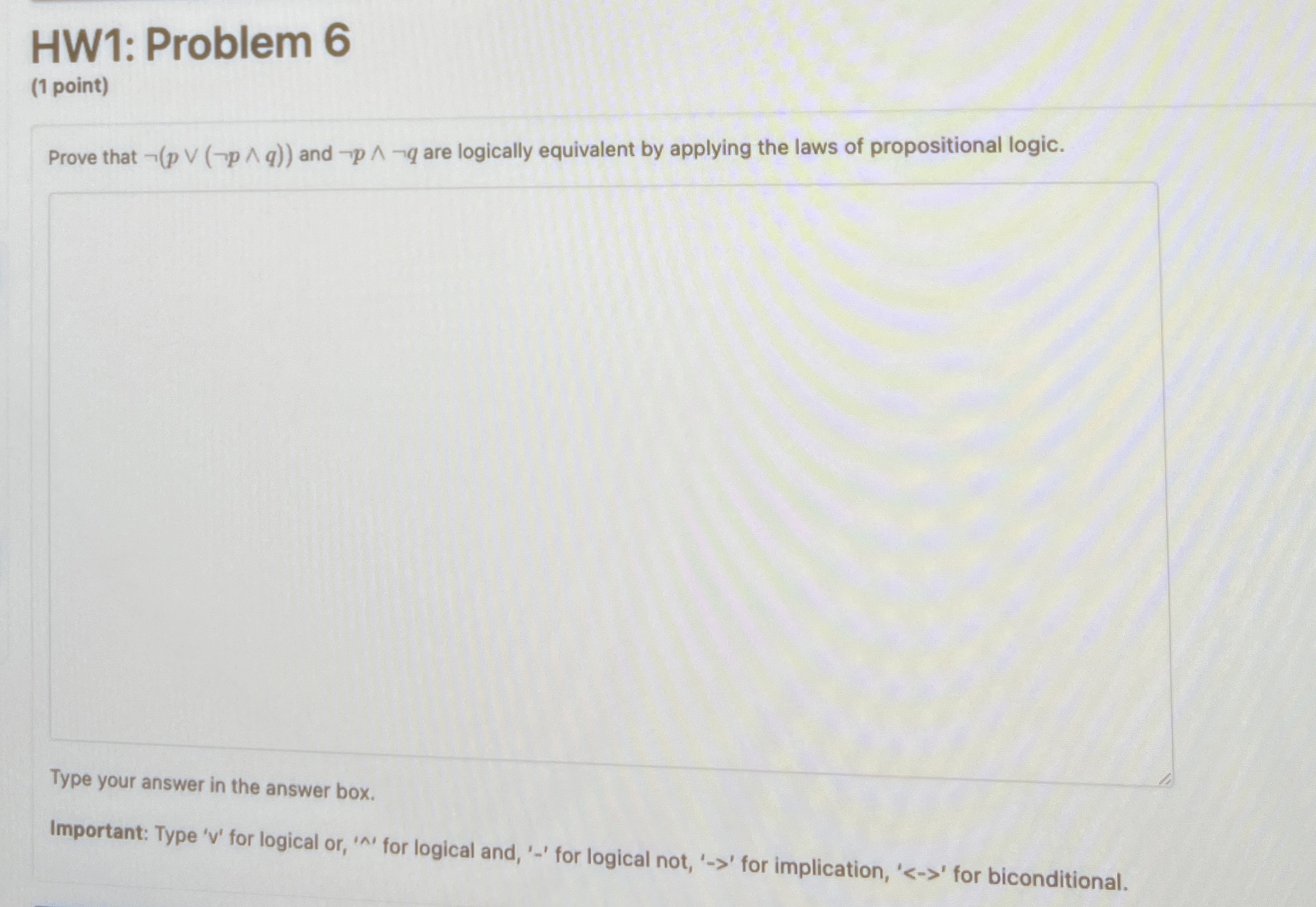 Prove that not ( p or ( notp and q ) ) and notp