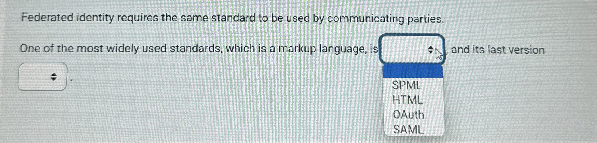 Federated identity requires the same standard to