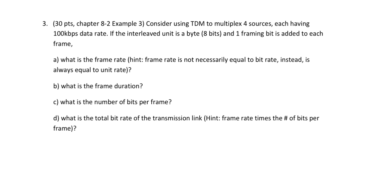 ( 3 0 pts , chapter 8 - 2 Example 3 ) Consider