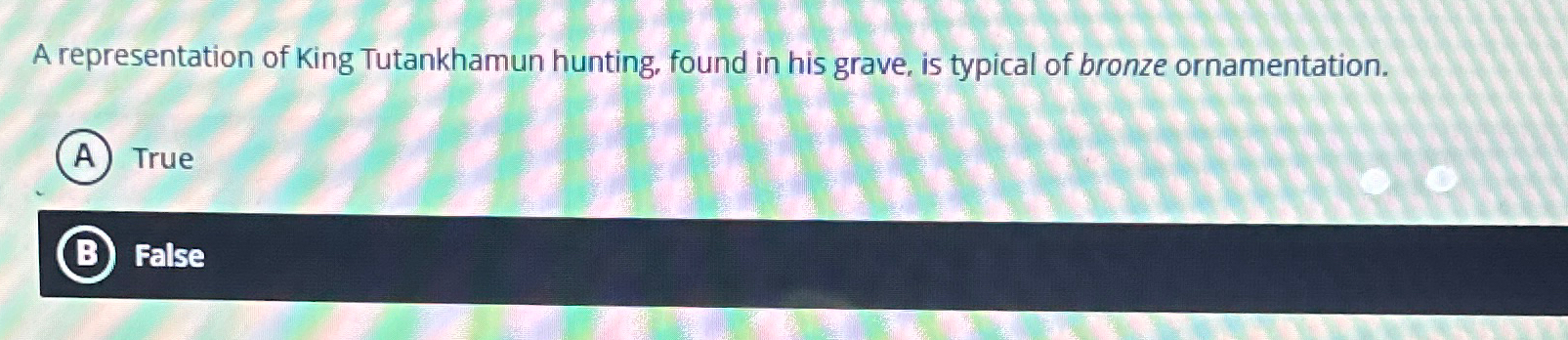 A representation of King Tutankhamun hunting,