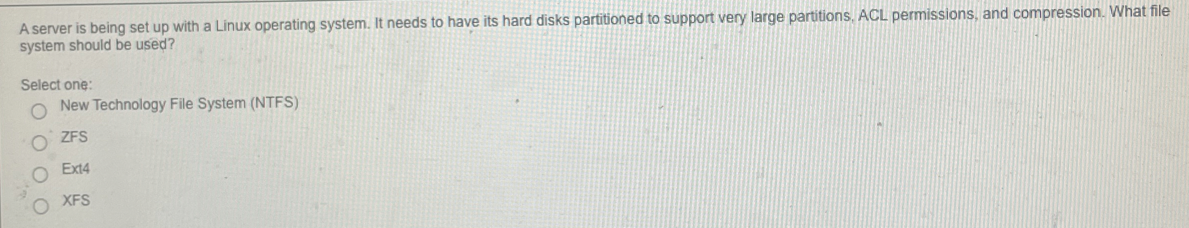 A server is being set up with a Linux operating