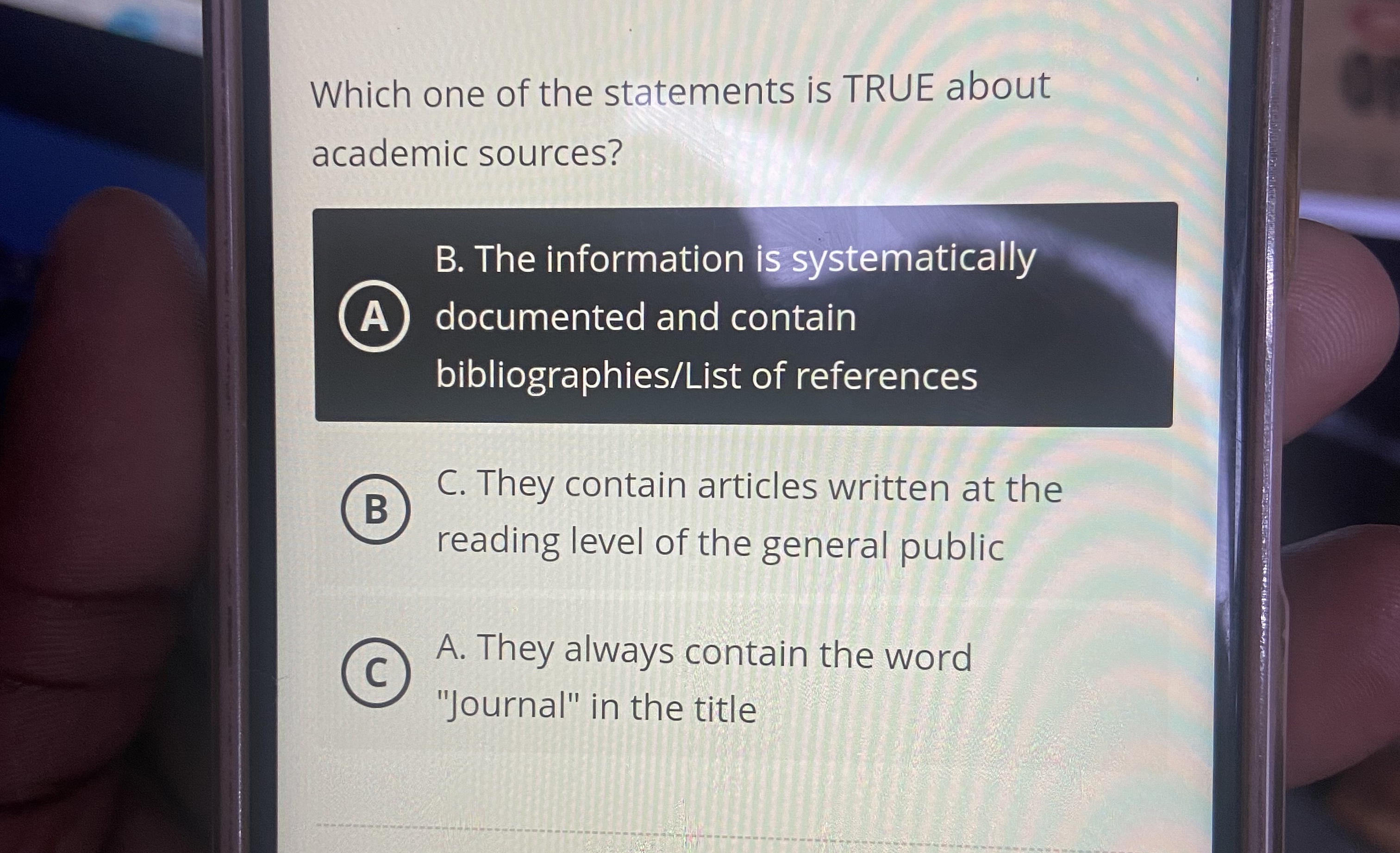 Which one of the statements is TRUE about