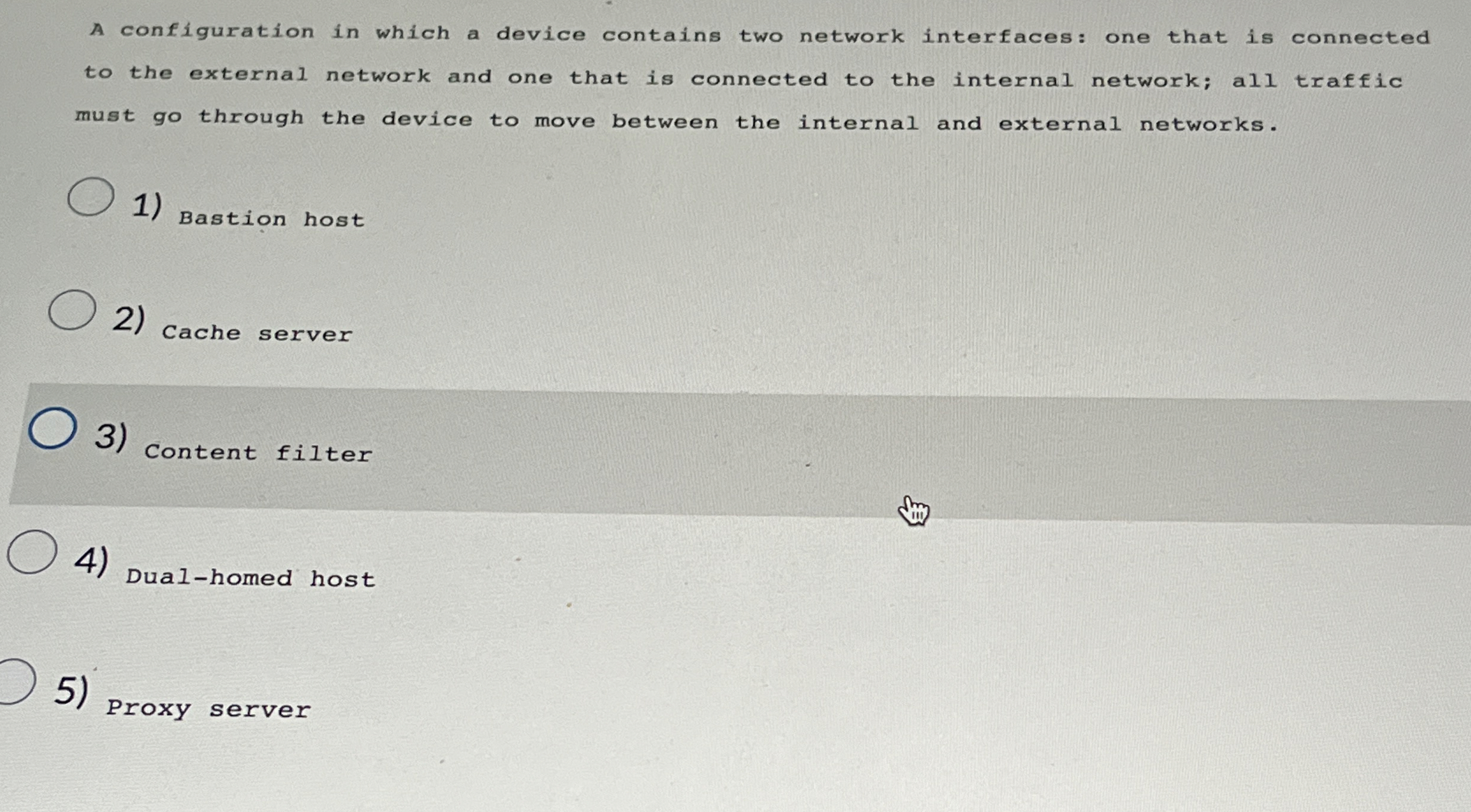 A configuration in which a device contains two